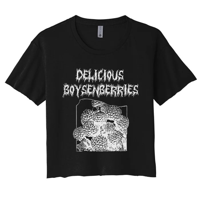 Arcane Bullshit Delicious Boysenberries Women's Crop Top Tee