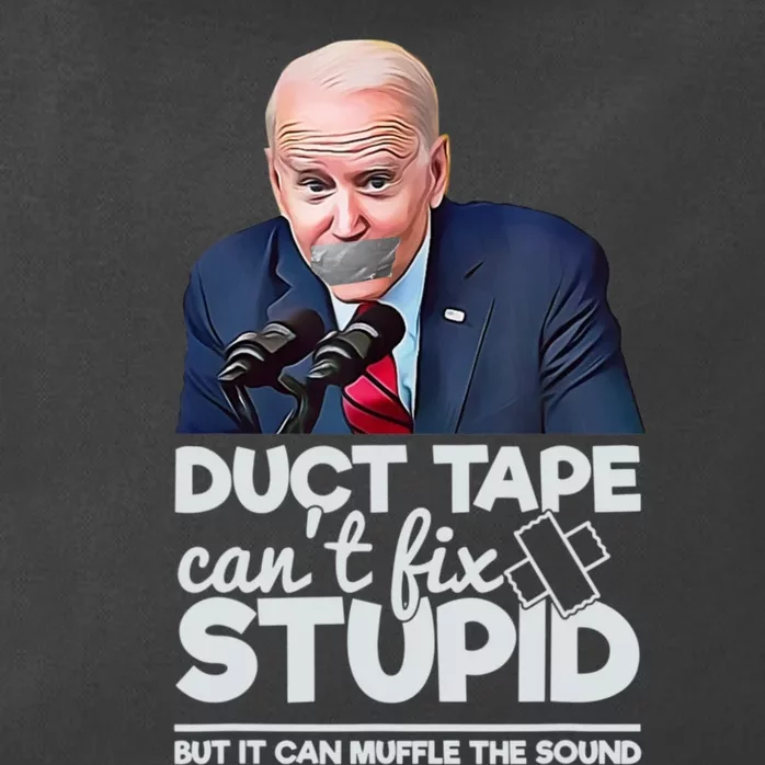 Anti Biden Duct Tape Can’t Fix Stupid Sarcastic Political Humor Biden Zip Tote Bag