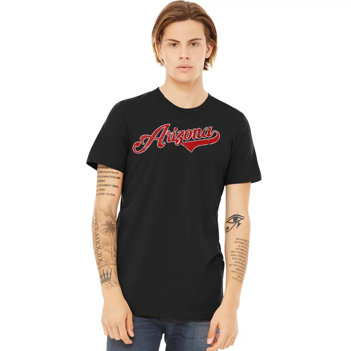 Arizona Baseball Distressed Retro Vintage Premium T-Shirt