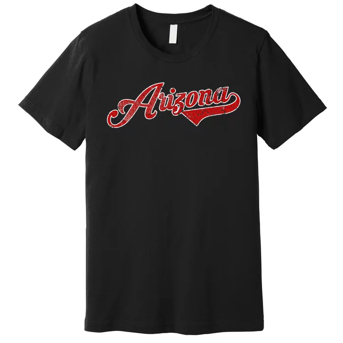 Arizona Baseball Distressed Retro Vintage Premium T-Shirt