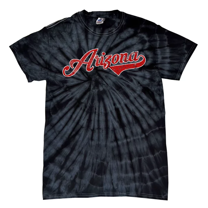 Arizona Baseball Distressed Retro Vintage Tie-Dye T-Shirt