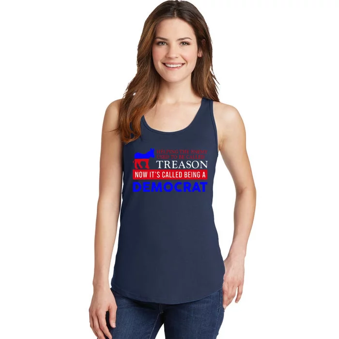 Anti Bi Den Helping The Enemy Used To Be Called Treason Ladies Essential Tank