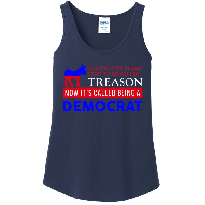 Anti Bi Den Helping The Enemy Used To Be Called Treason Ladies Essential Tank