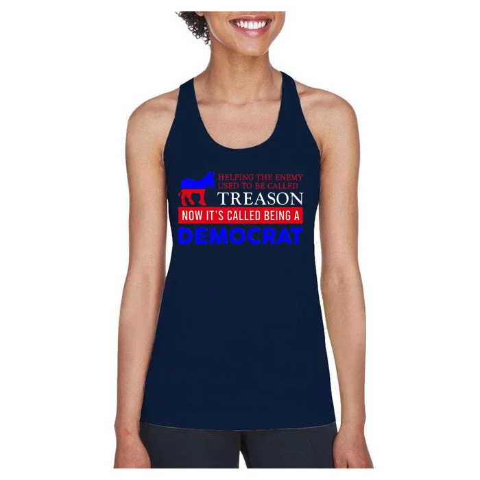 Anti Bi Den Helping The Enemy Used To Be Called Treason Women's Racerback Tank