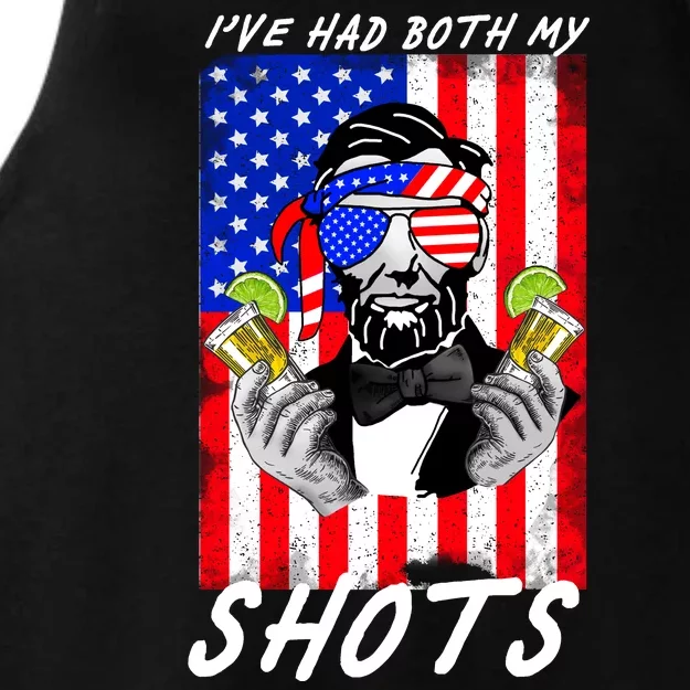 Abe Lincoln 4th of July I've Had Both My Shots Funny Ladies Tri-Blend Wicking Tank