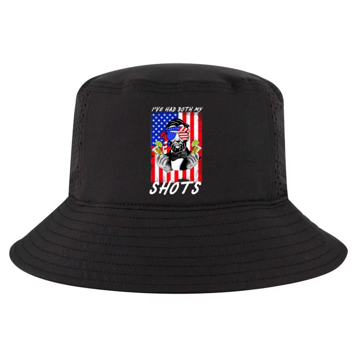 Abe Lincoln 4th of July I've Had Both My Shots Funny Cool Comfort Performance Bucket Hat