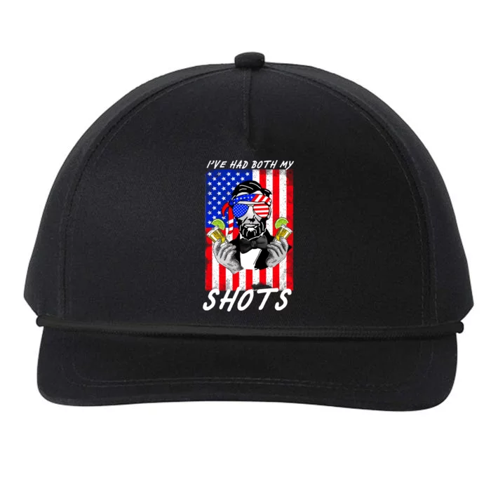 Abe Lincoln 4th of July I've Had Both My Shots Funny Snapback Five-Panel Rope Hat