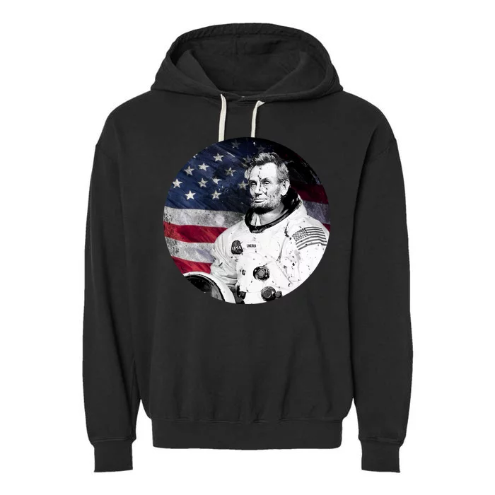 Abe Lincoln Astronaut Garment-Dyed Fleece Hoodie