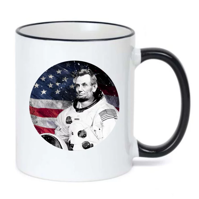 Abe Lincoln Astronaut Black Color Changing Mug