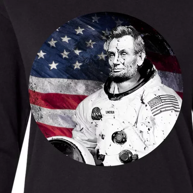 Abe Lincoln Astronaut Womens Cotton Relaxed Long Sleeve T-Shirt