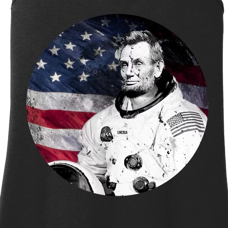 Abe Lincoln Astronaut Ladies Essential Tank