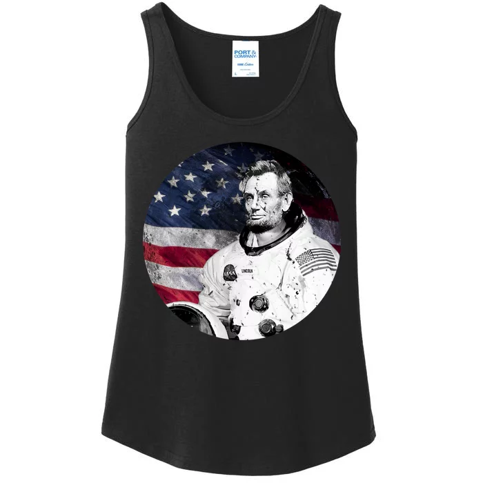 Abe Lincoln Astronaut Ladies Essential Tank