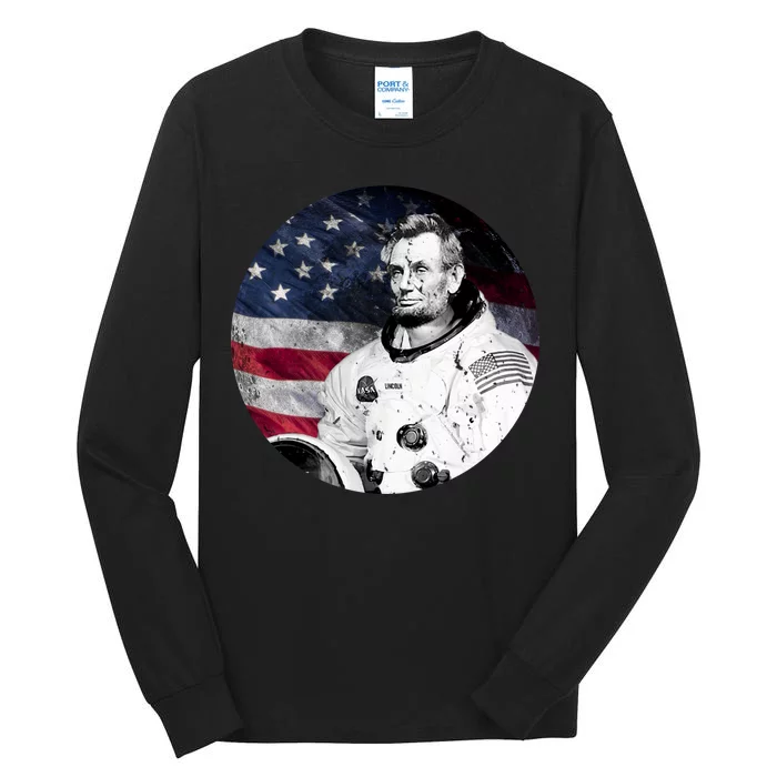 Abe Lincoln Astronaut Tall Long Sleeve T-Shirt