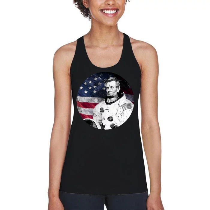 Abe Lincoln Astronaut Women's Racerback Tank