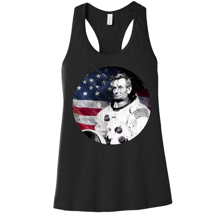 Abe Lincoln Astronaut Women's Racerback Tank