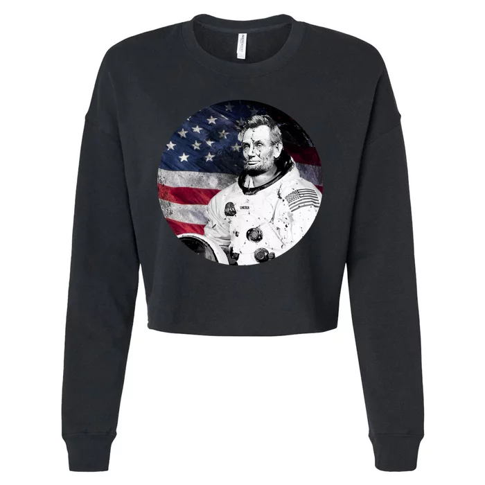 Abe Lincoln Astronaut Cropped Pullover Crew