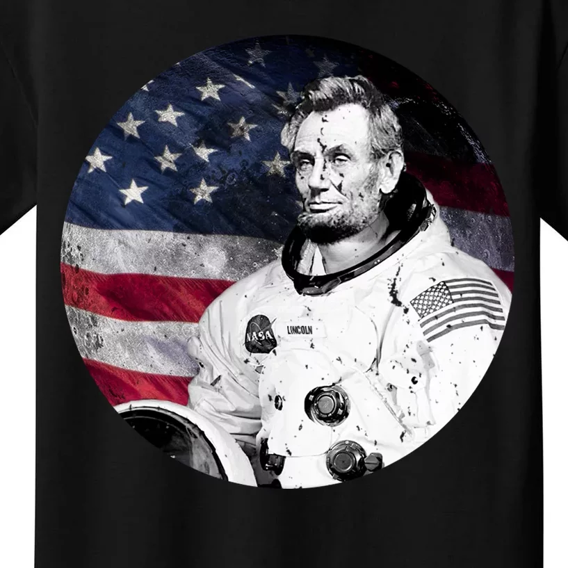 Abe Lincoln Astronaut Kids T-Shirt