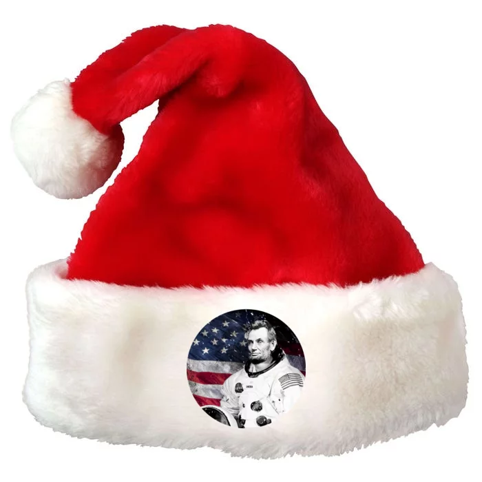 Abe Lincoln Astronaut Premium Christmas Santa Hat