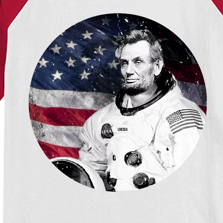 Abe Lincoln Astronaut Kids Colorblock Raglan Jersey