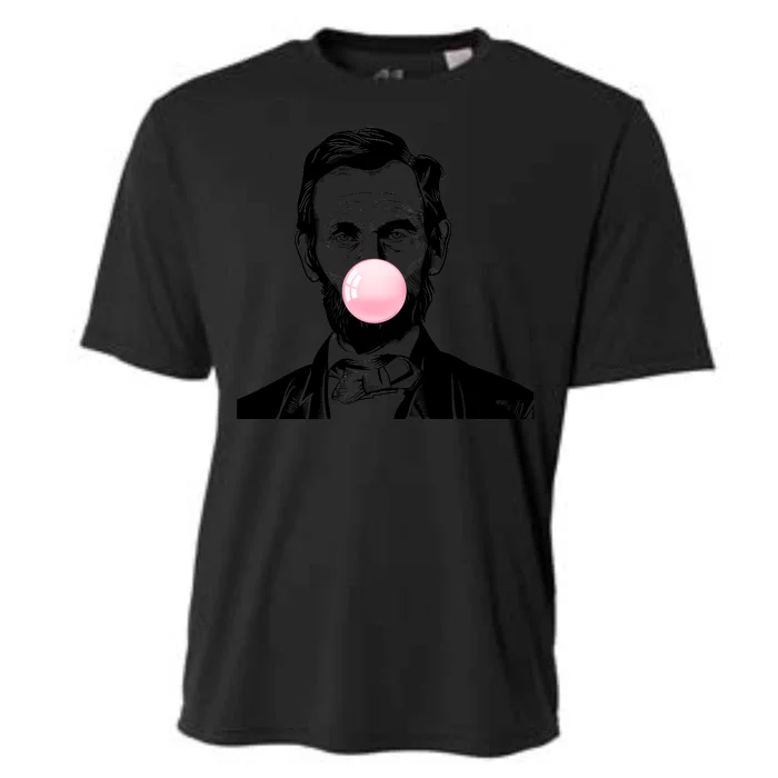 Abe Lincoln Blowing Bubble Gum Cooling Performance Crew T-Shirt