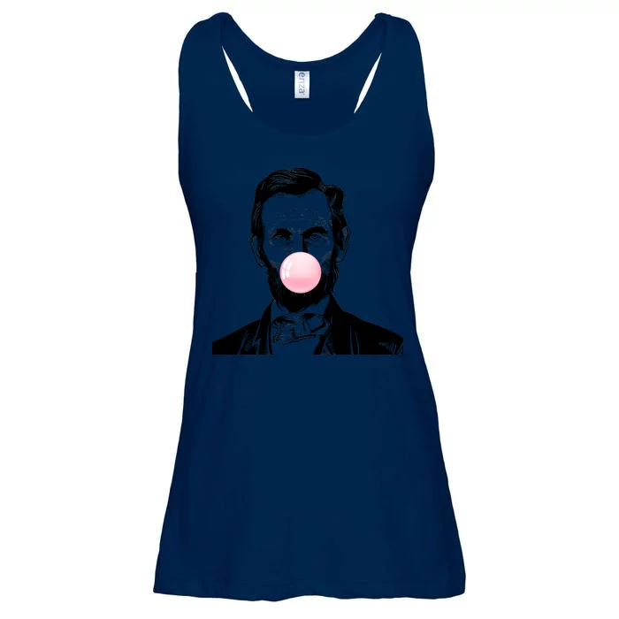 Abe Lincoln Blowing Bubble Gum Ladies Essential Flowy Tank