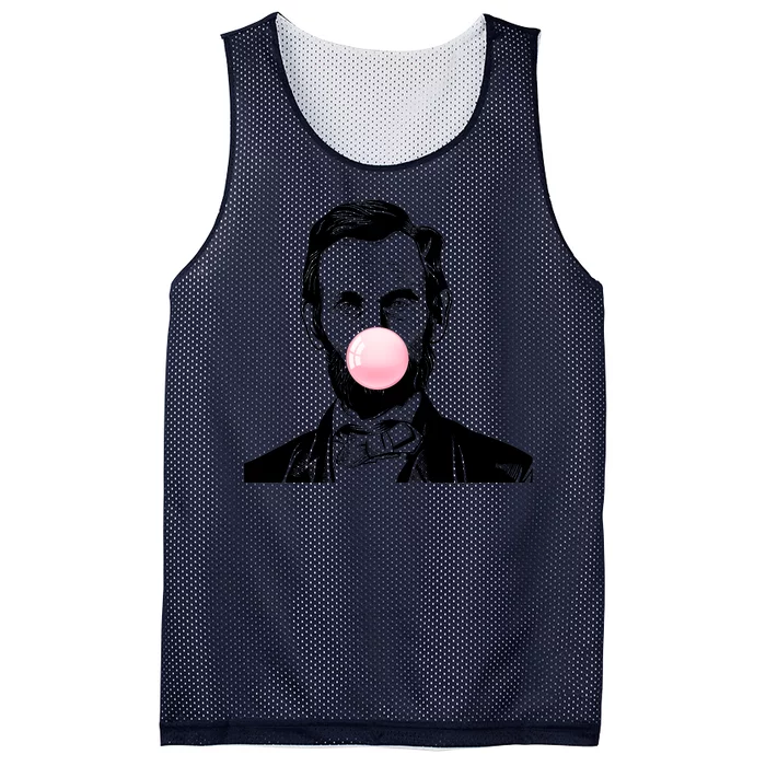 Abe Lincoln Blowing Bubble Gum Mesh Reversible Basketball Jersey Tank