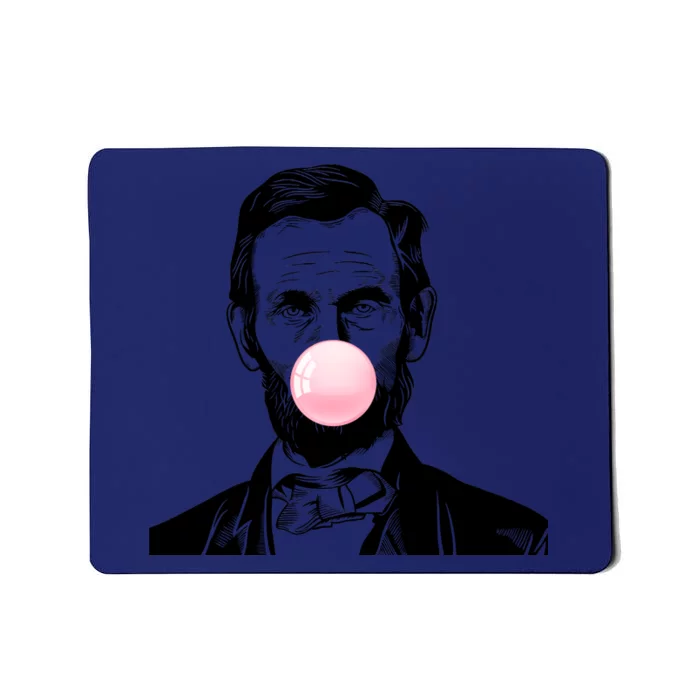 Abe Lincoln Blowing Bubble Gum Mousepad