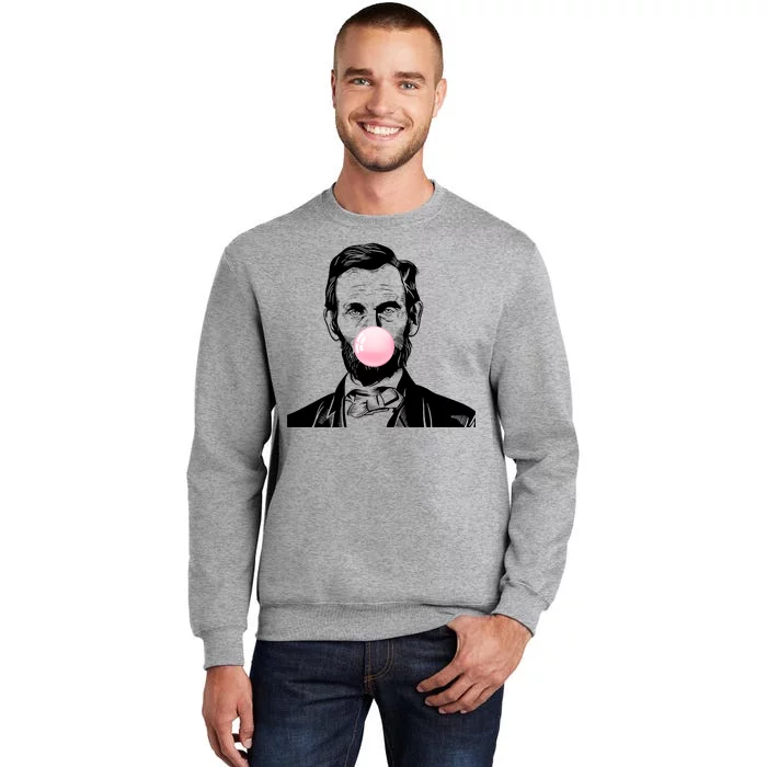 Abe Lincoln Blowing Bubble Gum Tall Sweatshirt