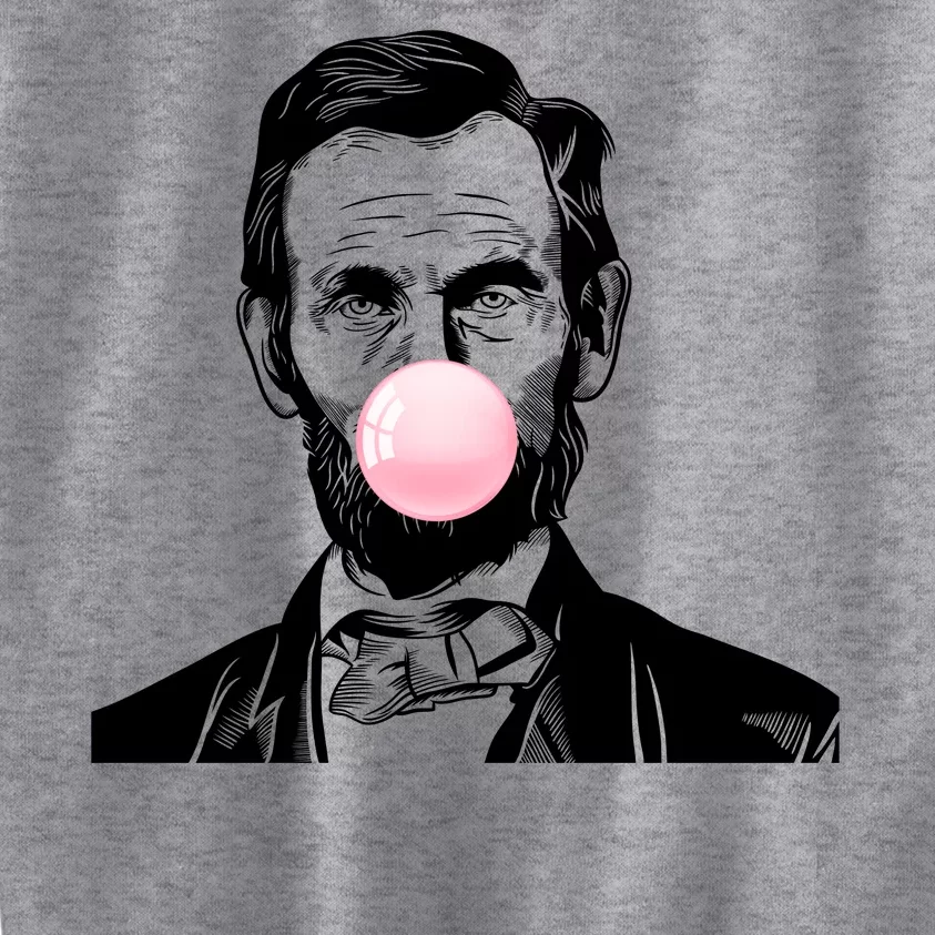 Abe Lincoln Blowing Bubble Gum Kids Sweatshirt