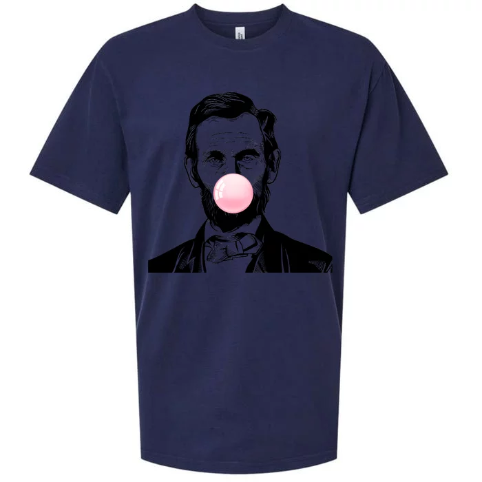 Abe Lincoln Blowing Bubble Gum Sueded Cloud Jersey T-Shirt