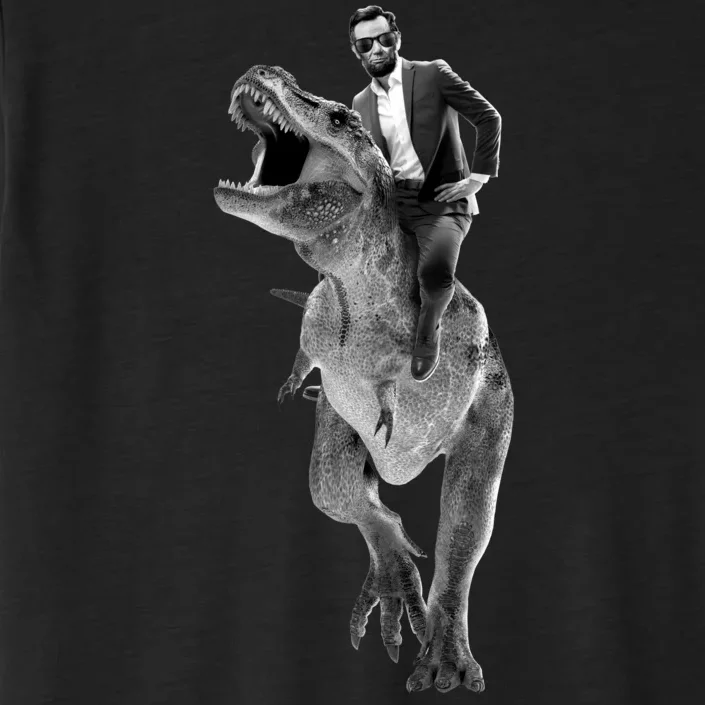 Abe Lincoln Riding A Dinosaur ChromaSoft Performance T-Shirt