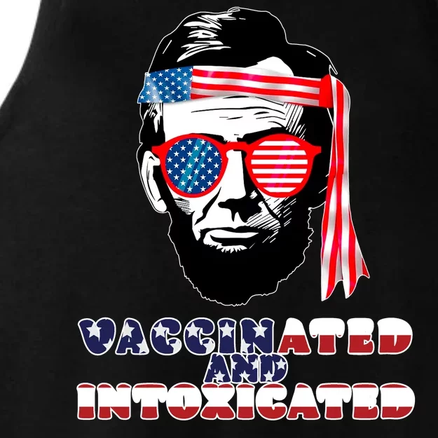 Abe Lincoln Vaccinated & Intoxicated Ladies Tri-Blend Wicking Tank