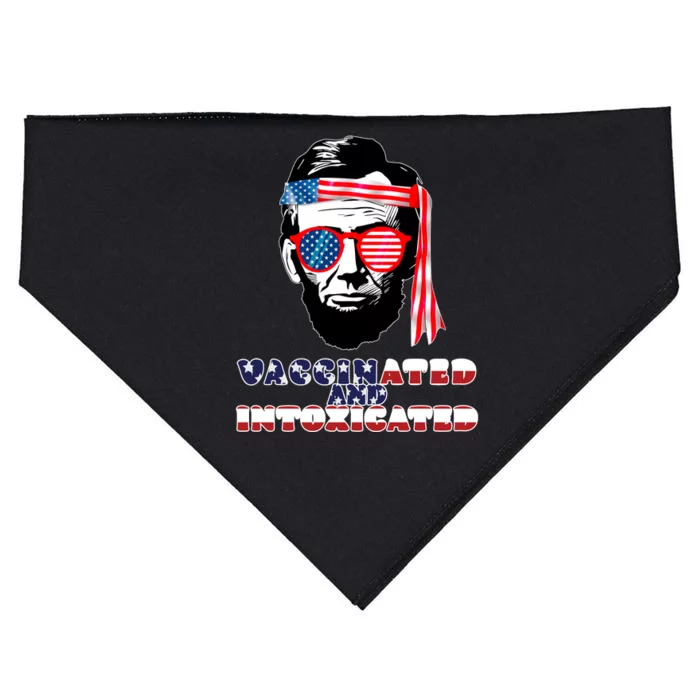 Abe Lincoln Vaccinated & Intoxicated USA-Made Doggie Bandana