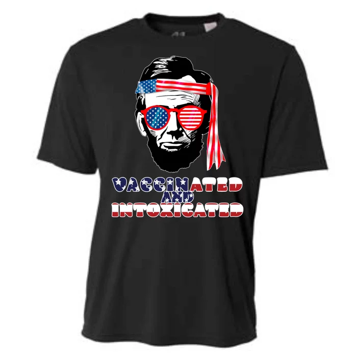 Abe Lincoln Vaccinated & Intoxicated Cooling Performance Crew T-Shirt