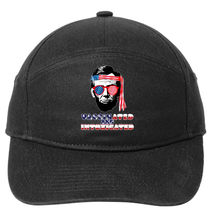 Abe Lincoln Vaccinated & Intoxicated 7-Panel Snapback Hat