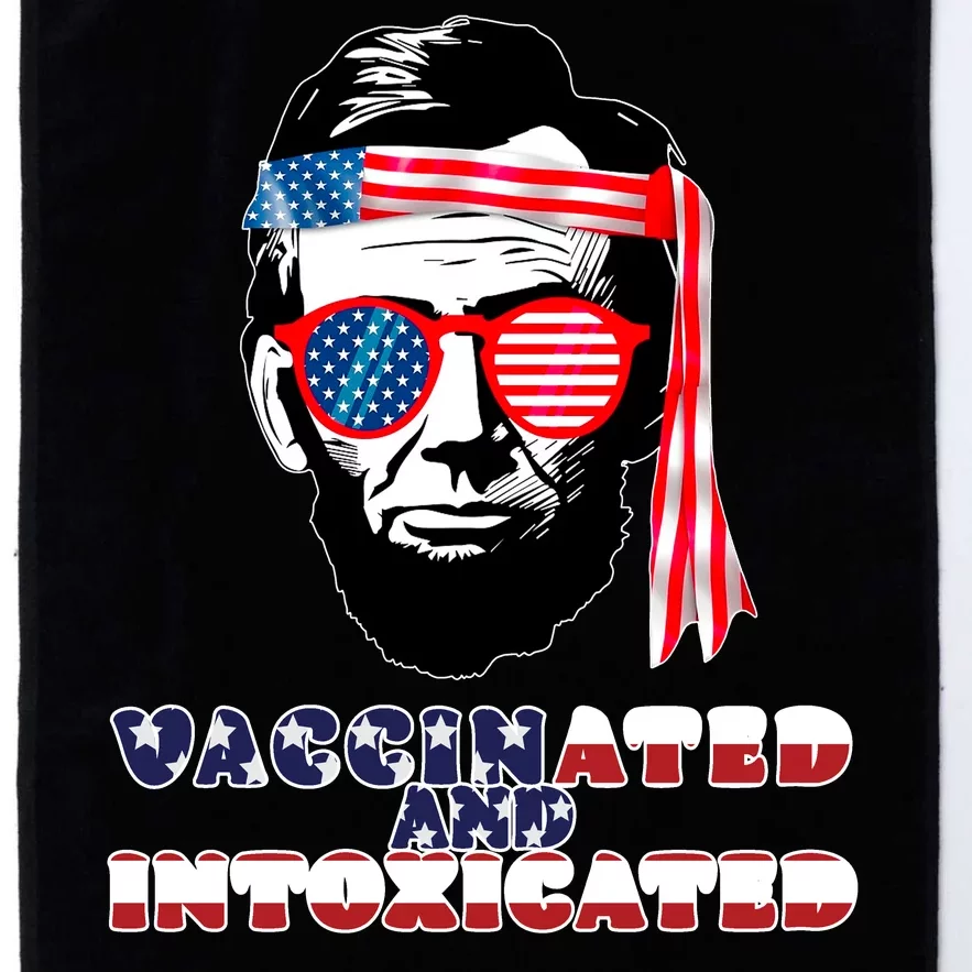 Abe Lincoln Vaccinated & Intoxicated Platinum Collection Golf Towel