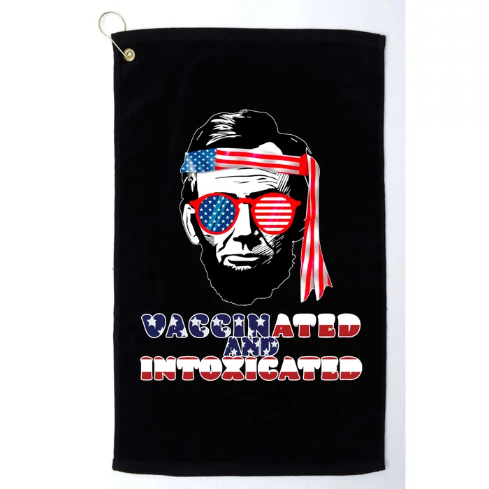 Abe Lincoln Vaccinated & Intoxicated Platinum Collection Golf Towel