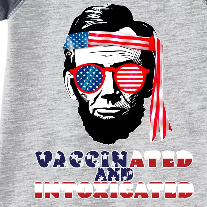 Abe Lincoln Vaccinated & Intoxicated Infant Baby Jersey Bodysuit