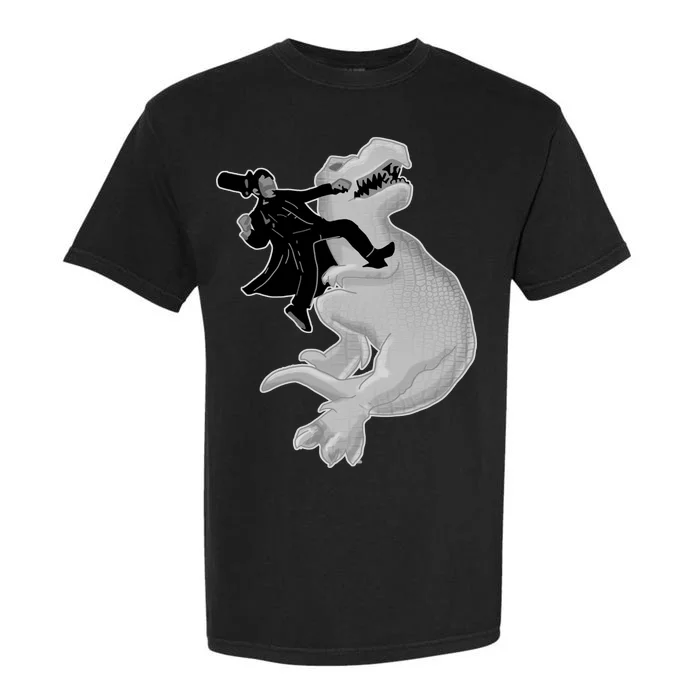 Abe Vs T-Rex Garment-Dyed Heavyweight T-Shirt