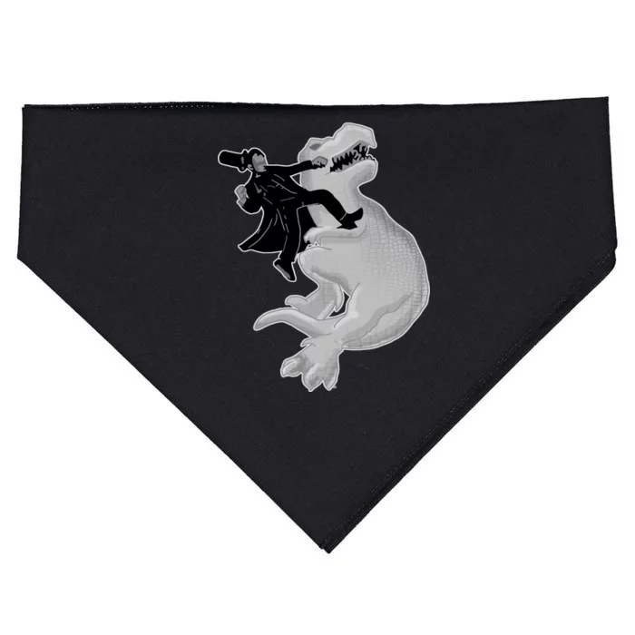 Abe Vs T-Rex USA-Made Doggie Bandana