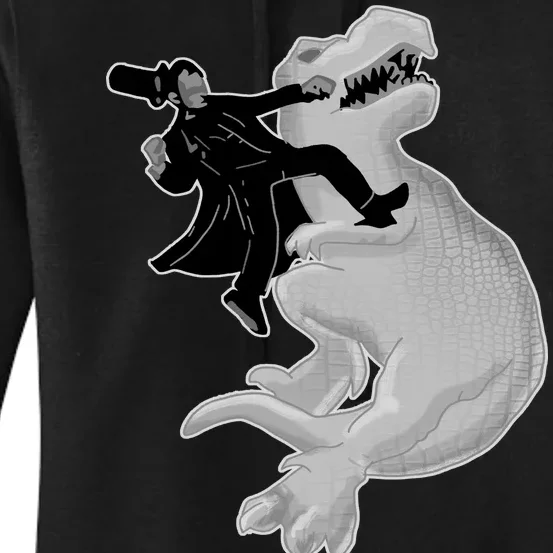 Abe Vs T-Rex Women's Pullover Hoodie