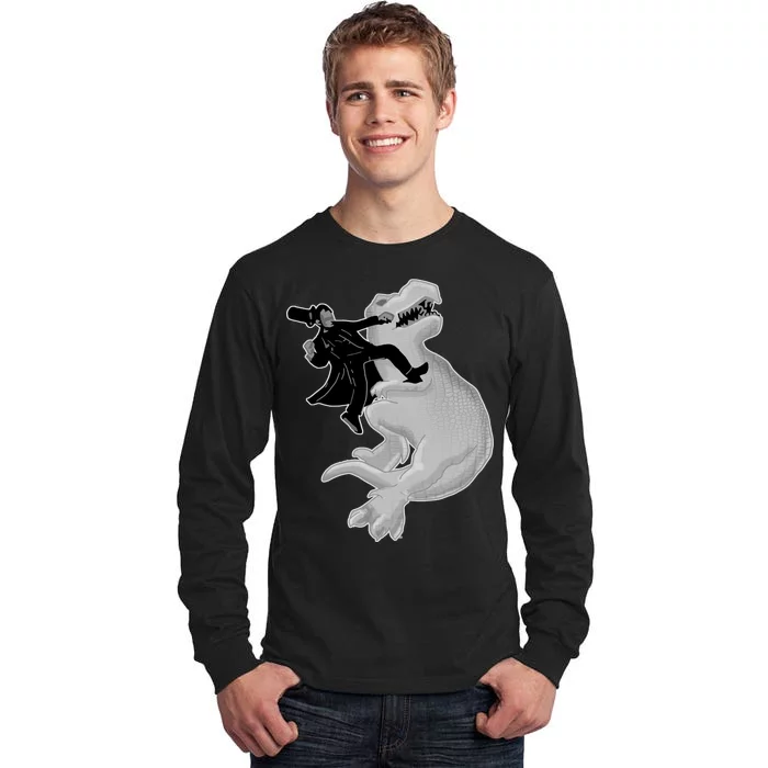 Abe Vs T-Rex Tall Long Sleeve T-Shirt