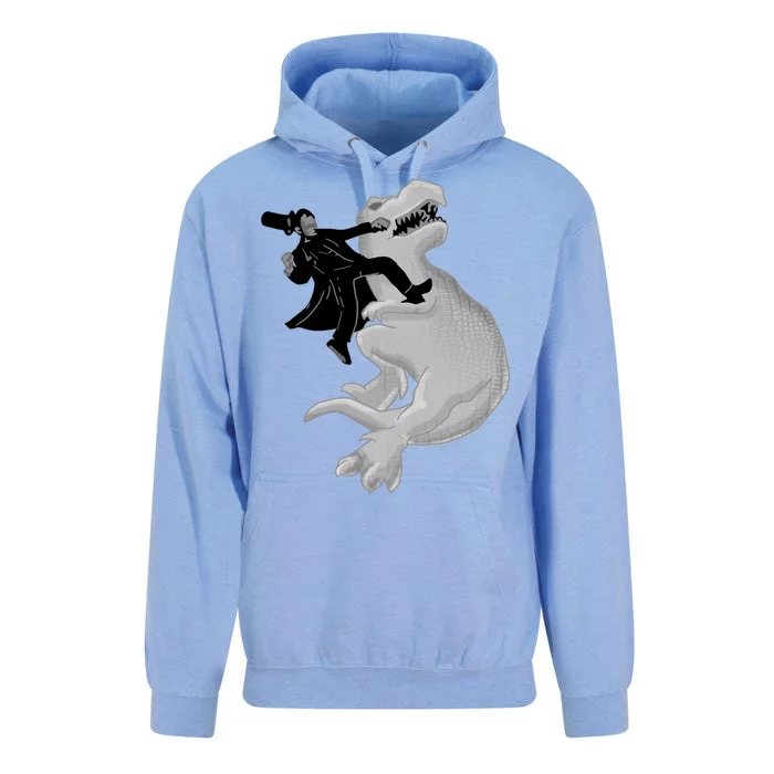 Abe Vs T-Rex Unisex Surf Hoodie