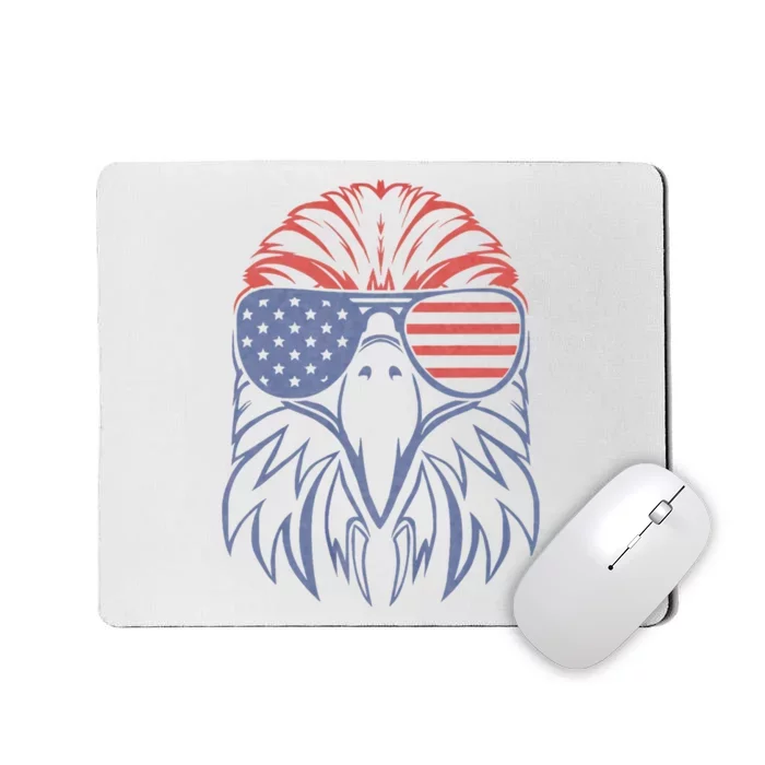 American Bald Eagle Usa Flag 4th Of July Eagle Usa Mousepad