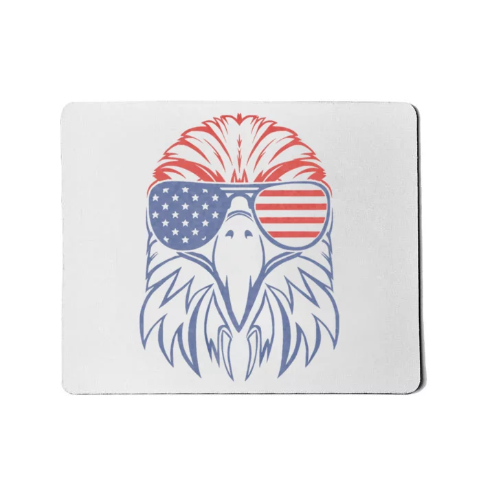 American Bald Eagle Usa Flag 4th Of July Eagle Usa Mousepad