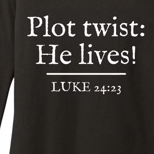 Awesome Black Easter Plot Twist He Lives Womens CVC Long Sleeve Shirt