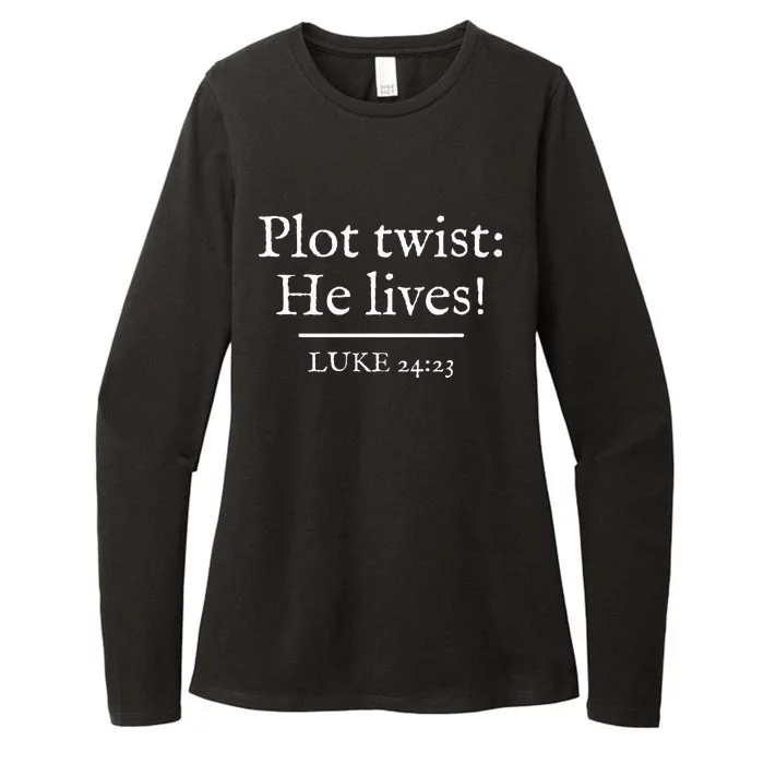 Awesome Black Easter Plot Twist He Lives Womens CVC Long Sleeve Shirt