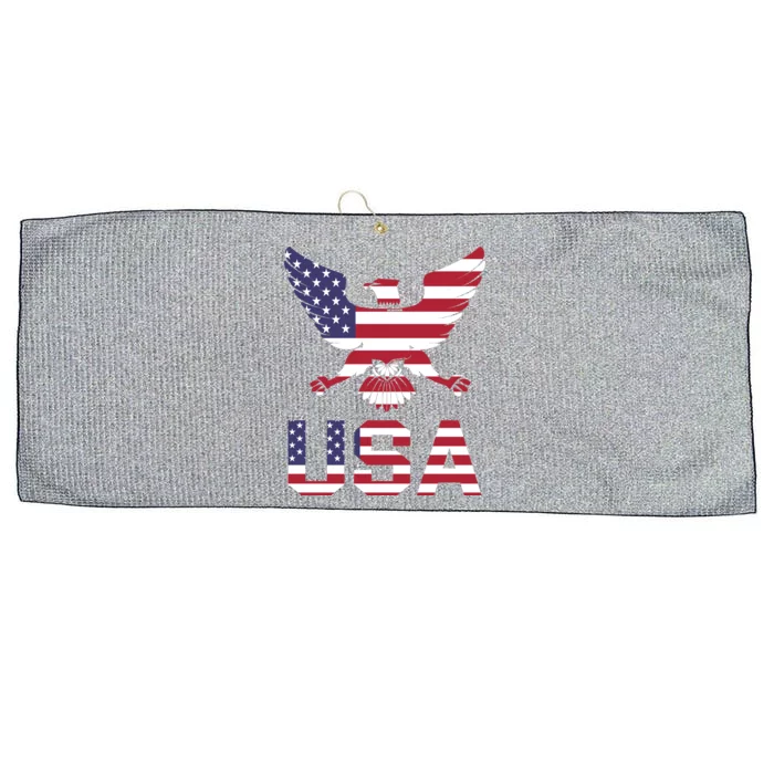 American Bald Eagle Usa America National Holiday Large Microfiber Waffle Golf Towel