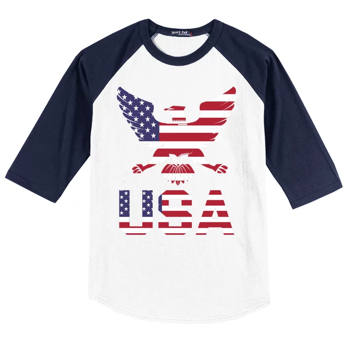 American Bald Eagle Usa America National Holiday Baseball Sleeve Shirt