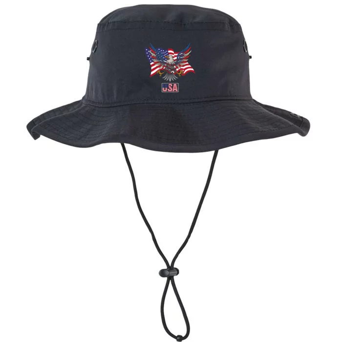 American Bald Eagle Usa Flag Legacy Cool Fit Booney Bucket Hat